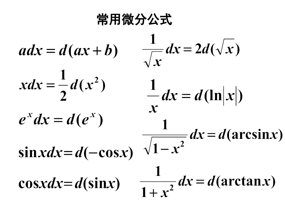 不定积分公式练习_第1页