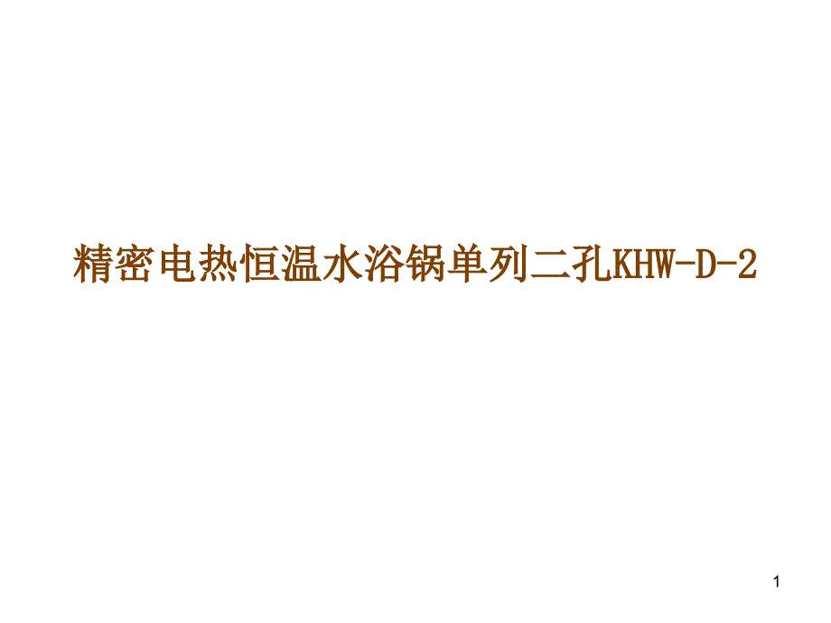 精密电热恒温水浴锅单孔单列二孔 KHW-D-2_第1页