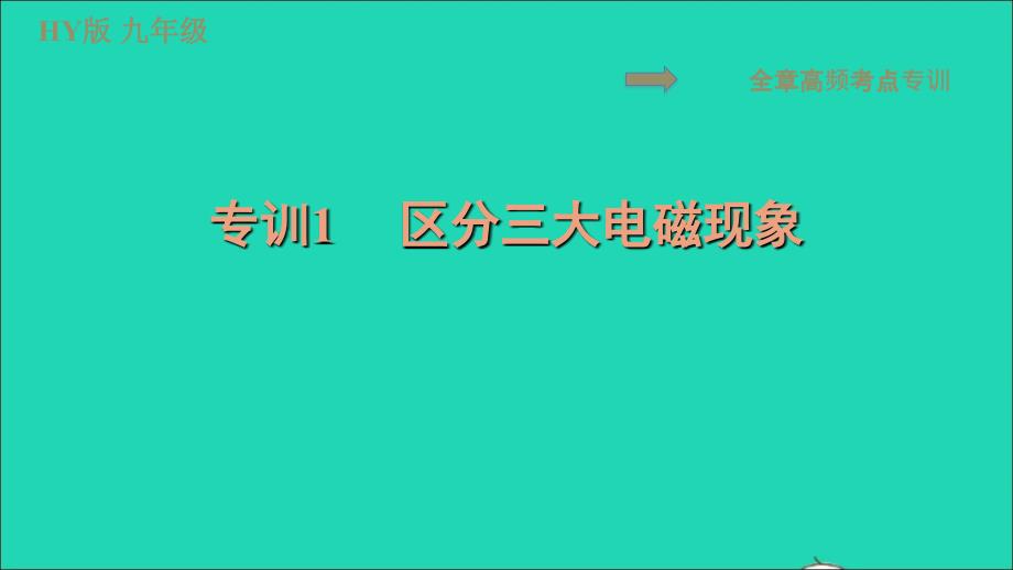 2022九年级物理下册第十七章电动机与发电机全章专训1区分三大电磁现象习题课件新版粤教沪版_第1页