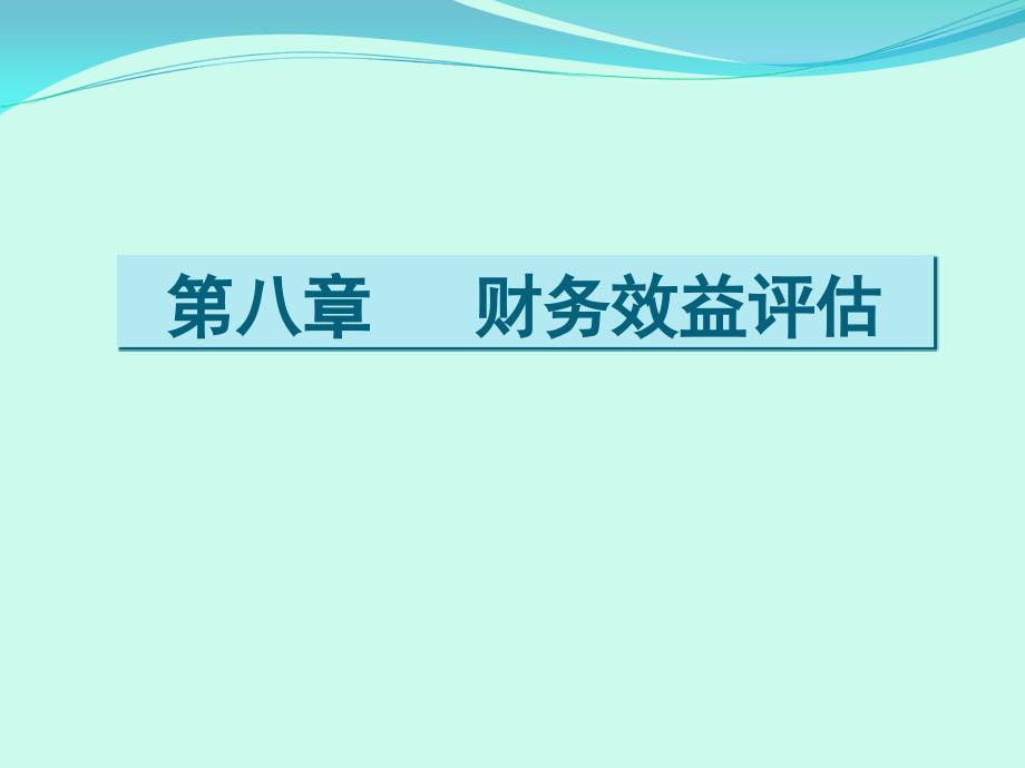 项目评估-财务效益评估概述课件_第1页