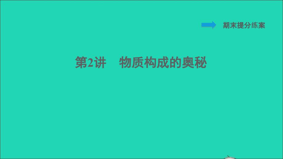 2022九年级化学下册期末提分练案第2讲物质构成的奥秘习题课件新版新人教版20220608412_第1页