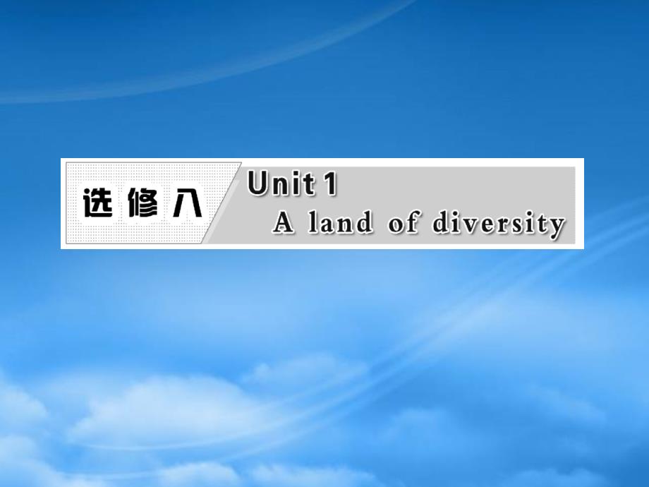 高考英语复习 Unit1 A land of diversity专题课件 新人教选修8_第1页