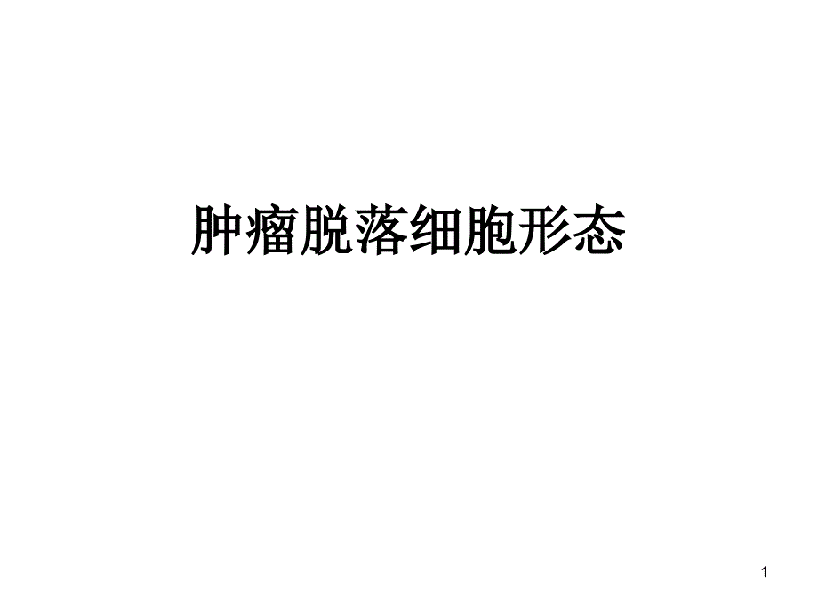 肿瘤细胞形态实验_第1页