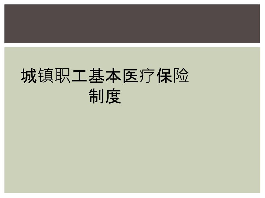 城镇职工基本医疗保险制度_第1页