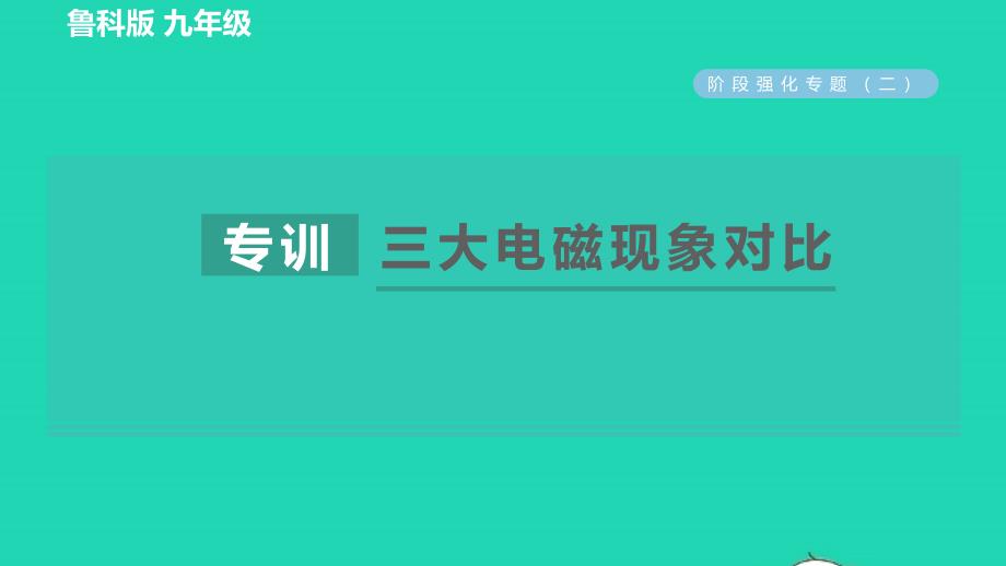 2022九年级物理下册第16章电磁现象阶段强化专题二专训三大电磁现象对比习题课件鲁科版五四制_第1页