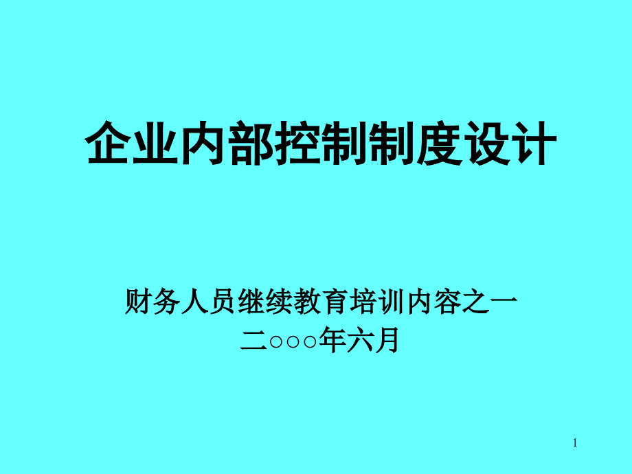 企业内部控制制度设计_第1页