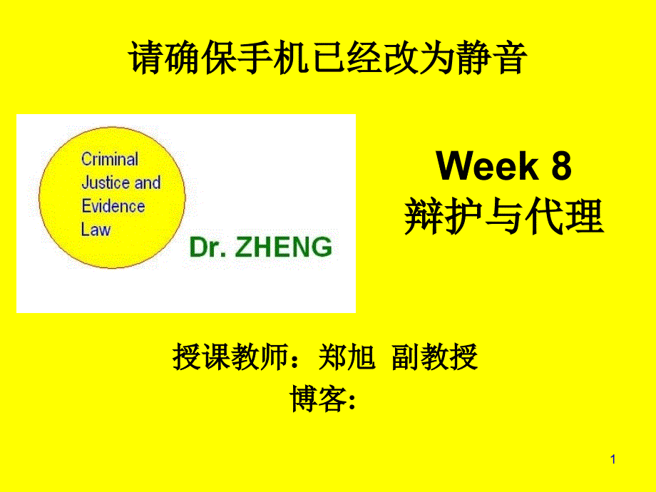 Week 08 辩护与代理_第1页