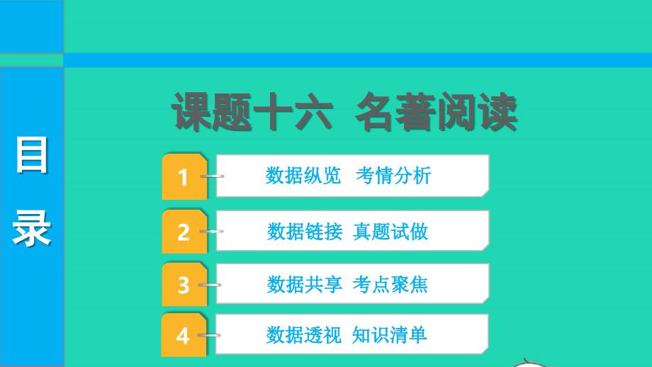 2022中考语文第三部分现代文阅读课题十六名著阅读课件_第1页