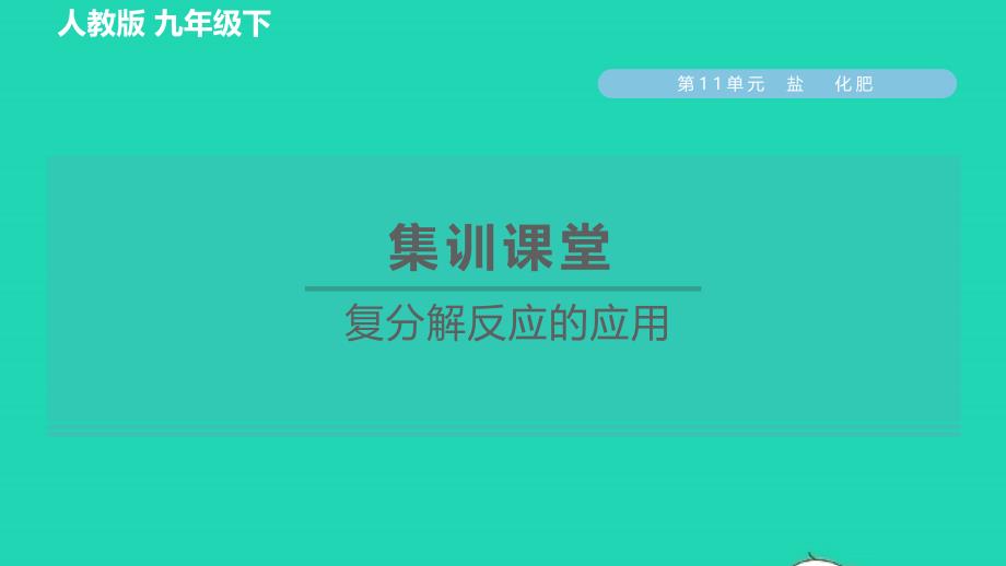 2022九年级化学下册第11单元盐化肥集训课堂复分解反应的应用习题课件新版新人教版_第1页