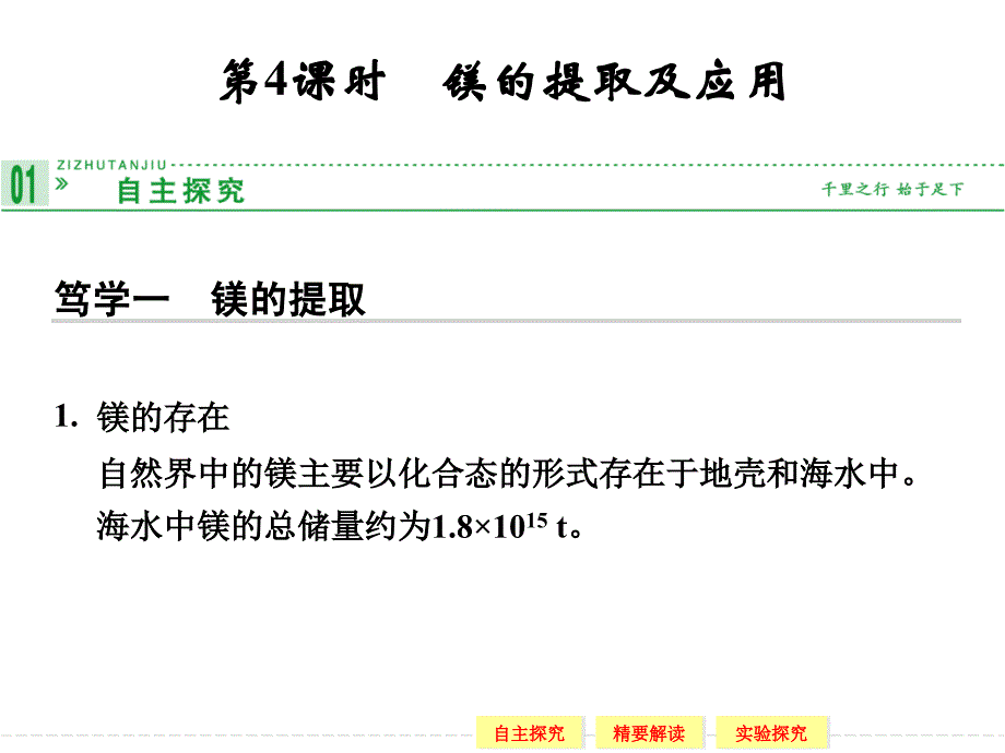 镁的提取及应用_第1页