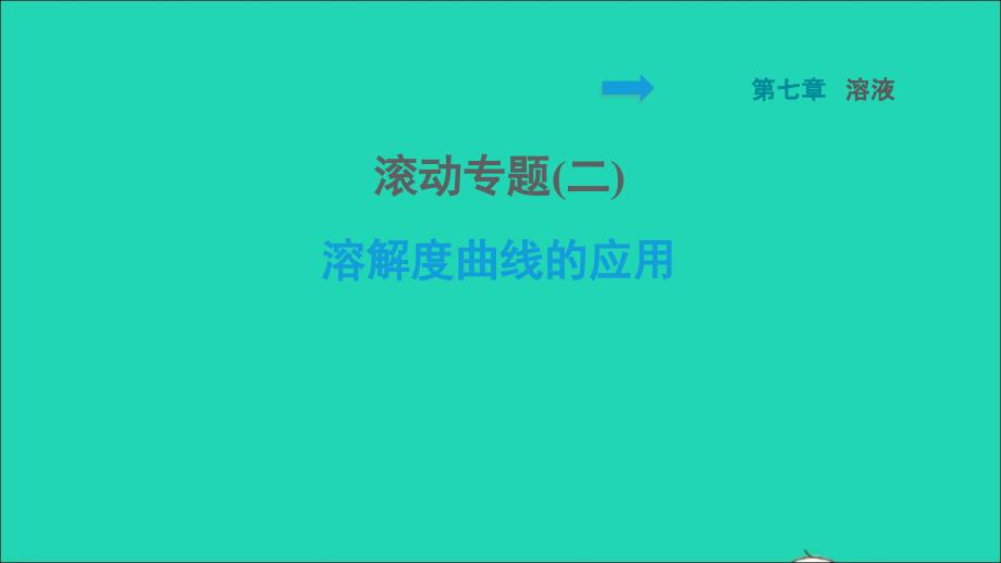 2022九年级化学下册第七章溶液滚动专题(二)溶解度曲线的应用习题课件新版粤教版20220614119_第1页