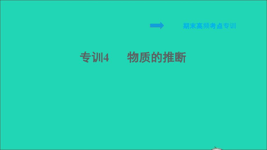 2022九年级化学全册期末专训4物质的推断习题课件鲁教版五四制20220610255_第1页