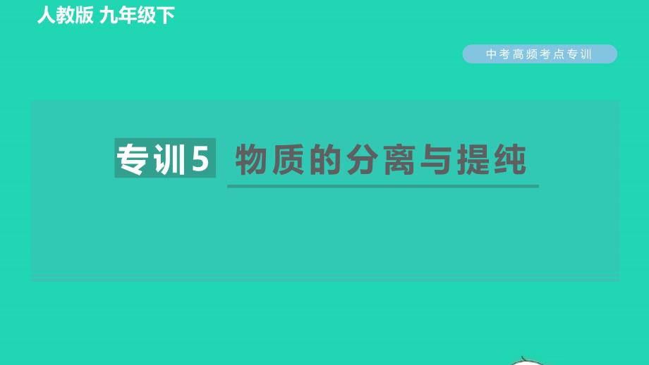 2022九年级化学下册考点专训5物质的分离与提纯习题课件新版新人教版_第1页