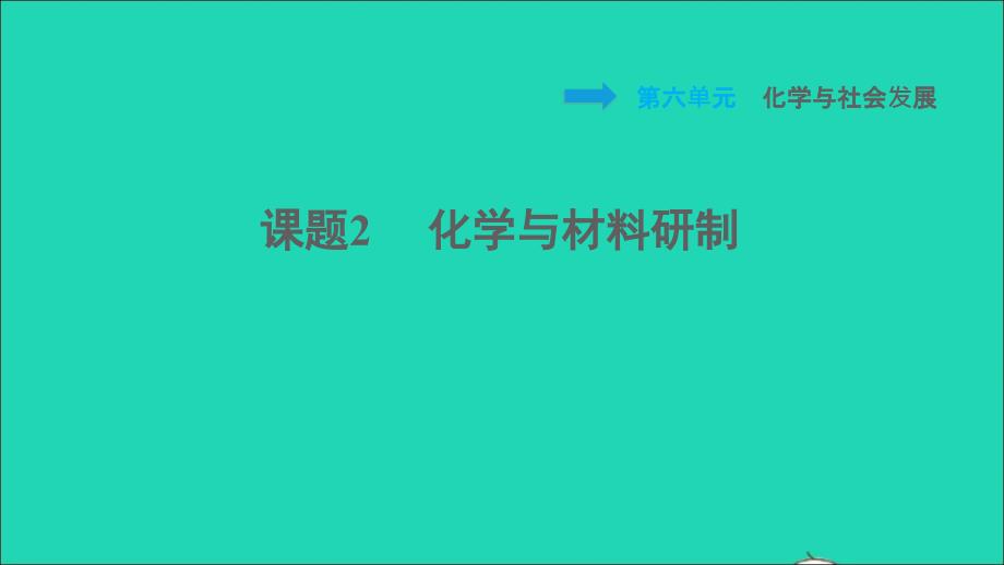 2022九年级化学全册第六单元化学与社会发展课题2化学与材料研制习题课件鲁教版五四制20220610294_第1页