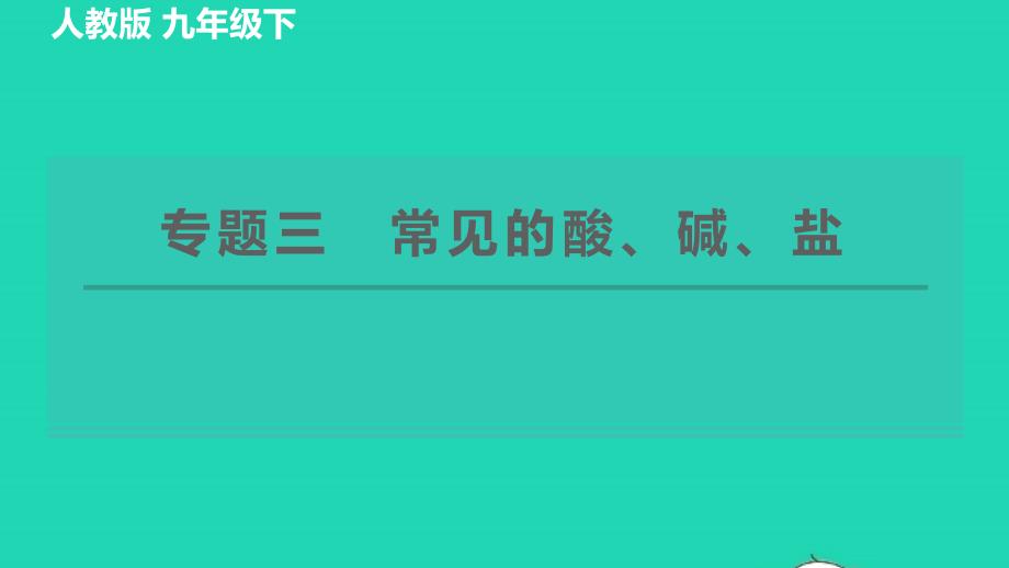 2022九年级化学下册专题三常见的酸碱盐习题课件新版新人教版_第1页