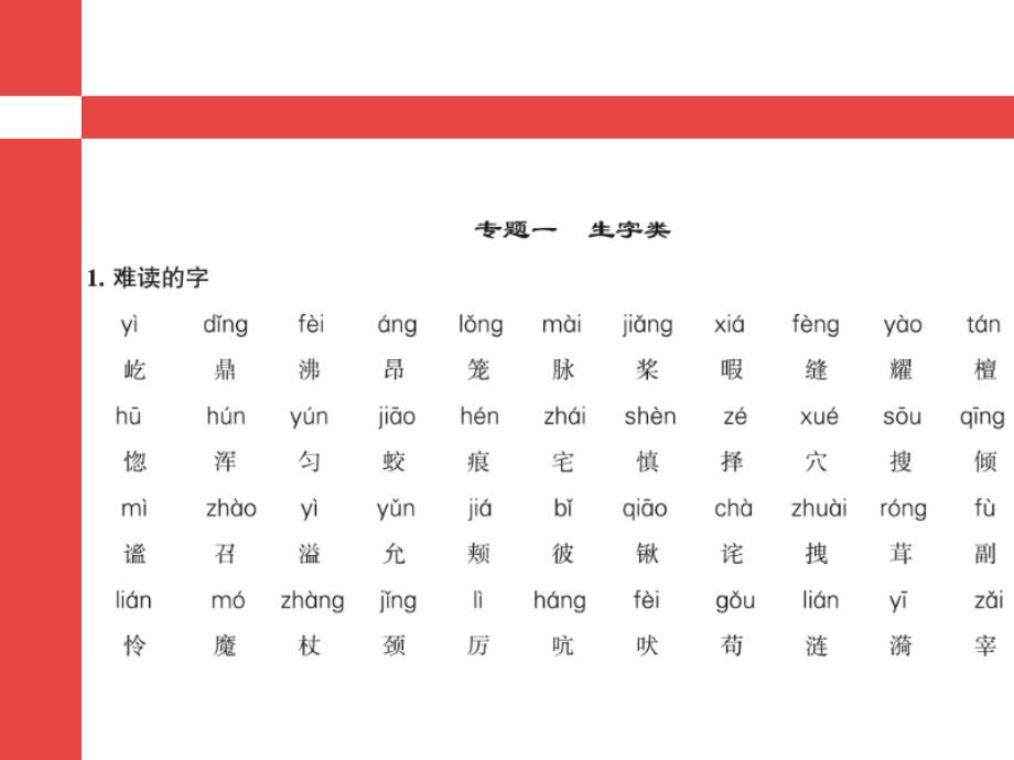 四年级上册语文课件 期末知识点梳理 人教新课标_第1页