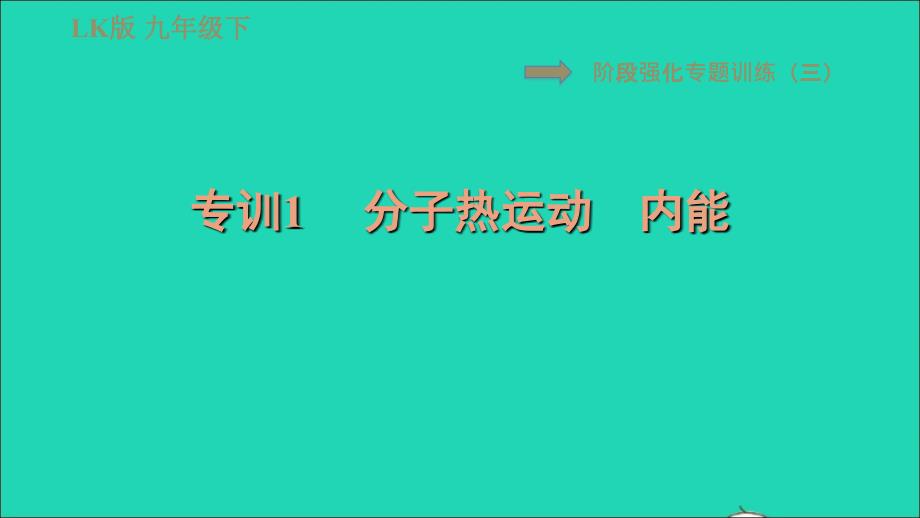 2022九年级物理下册第十九章热和能阶段强化专题训练三专训1分子热运动内能习题课件鲁科版五四制_第1页