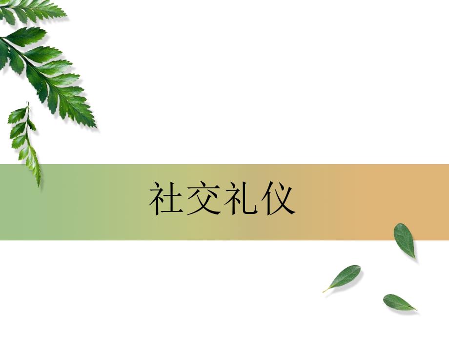 社交礼仪课件_第1页