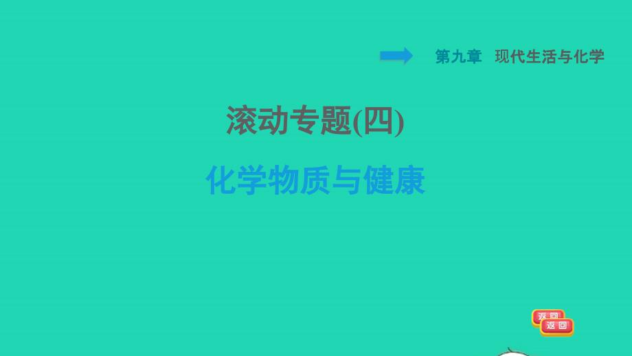 2022九年级化学下册第九章现代生活与化学滚动专题(四)化学物质与降习题课件新版粤教版20220614154_第1页