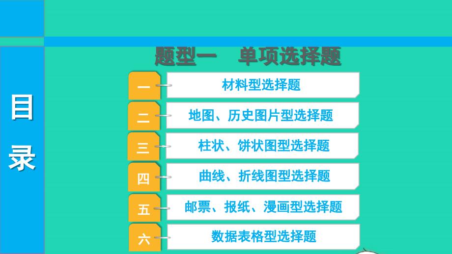 2022中考历史第三部分题型突破题型一单项选择题课件_第1页