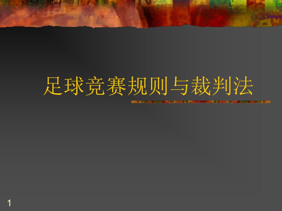 足球竞赛规则及裁判法－杨光_第1页