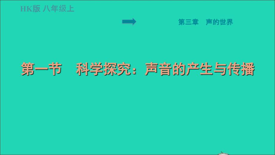 福建专版2022八年级物理全册第三章声的世界3.1科学探究：声音的产生与传播课件新版沪科版_第1页