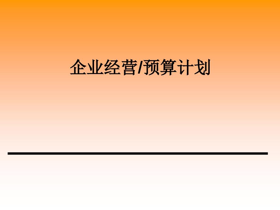 企业经营预算计划_第1页