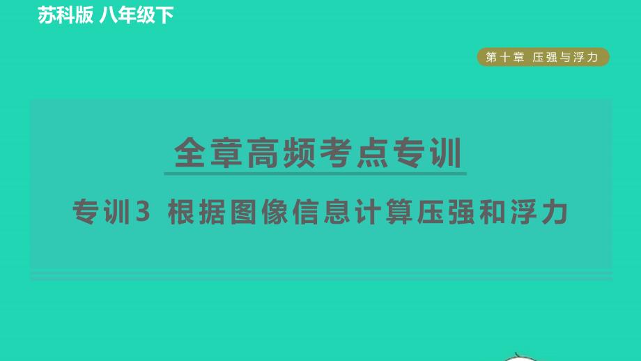 2022八年级物理下册第十章压强和浮力全章高频考点专训专训3根据图像信息计算压强和浮力习题课件新版苏科版_第1页