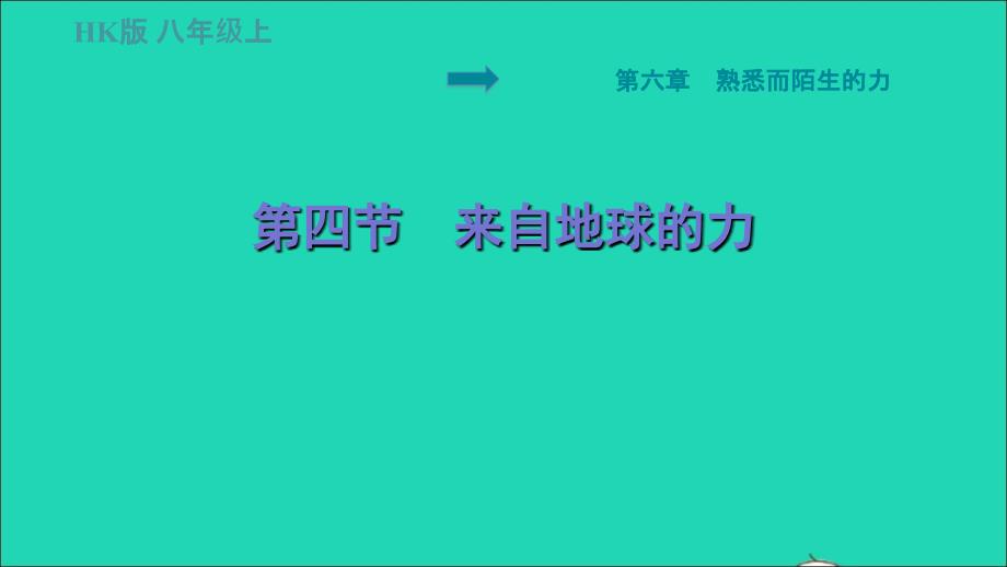 福建专版2022八年级物理全册第六章熟悉而陌生的力6.4来自地球的力课件新版沪科版_第1页