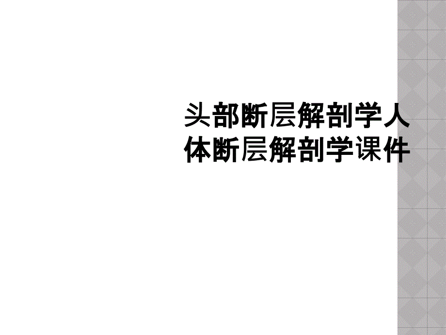 头部断层解剖学人体断层解剖学课件_第1页