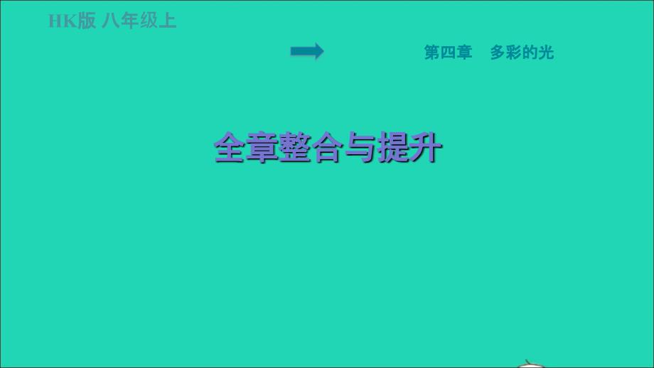 福建专版2022八年级物理全册第四章多彩的光全章整合与提升课件新版沪科版_第1页