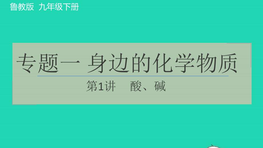 2022九年级化学下册专题一身边的化学物质第1讲酸碱习题课件鲁教版20220609416_第1页