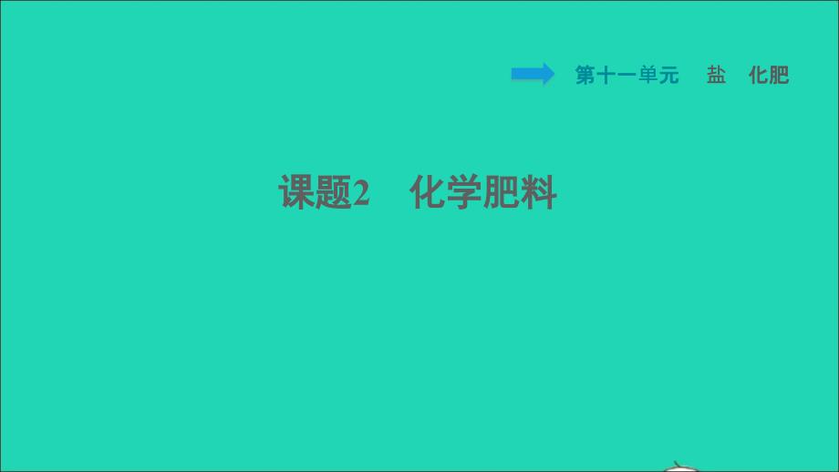 安徽专版2022九年级化学下册第11单元盐化肥课题2化学肥料课件新版新人教版20220608354_第1页