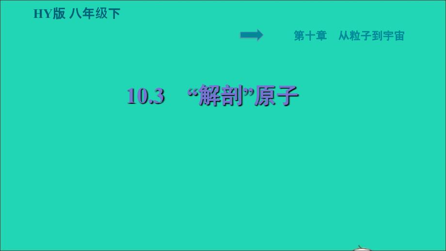 安徽专版2022八年级物理下册第十章从粒子到宇宙10.3解剖原子课件新版粤教沪版_第1页