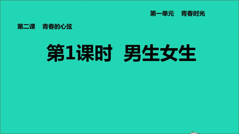 河北专版2022七年级道德与法治下册第一单元青春时光第2课青春的心弦第1课时男生女生课件新人教版20220613275_第1页