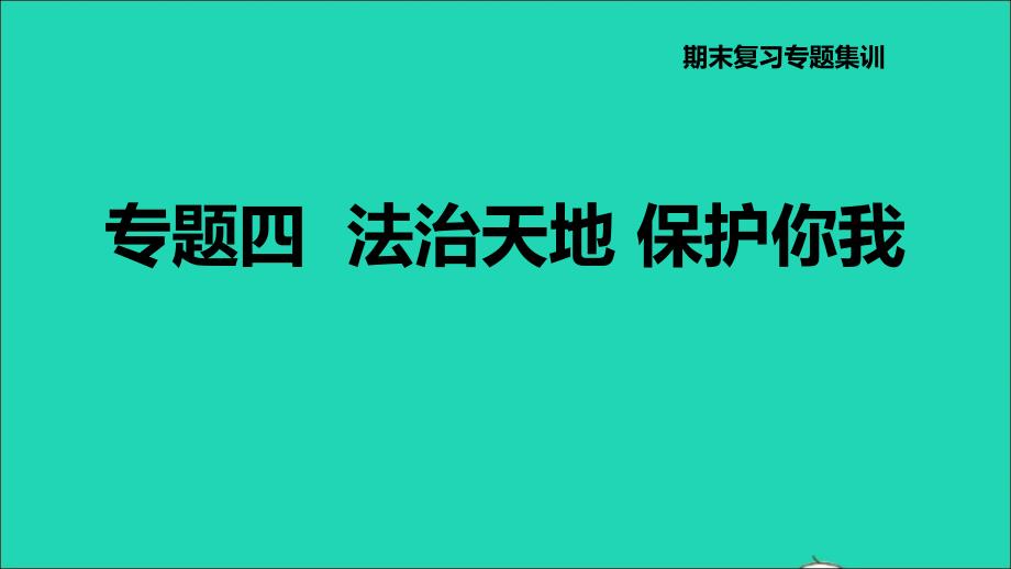 河北专版2022七年级道德与法治下册期末专题复习集训四法治天地保护你我课件新人教版20220613260_第1页