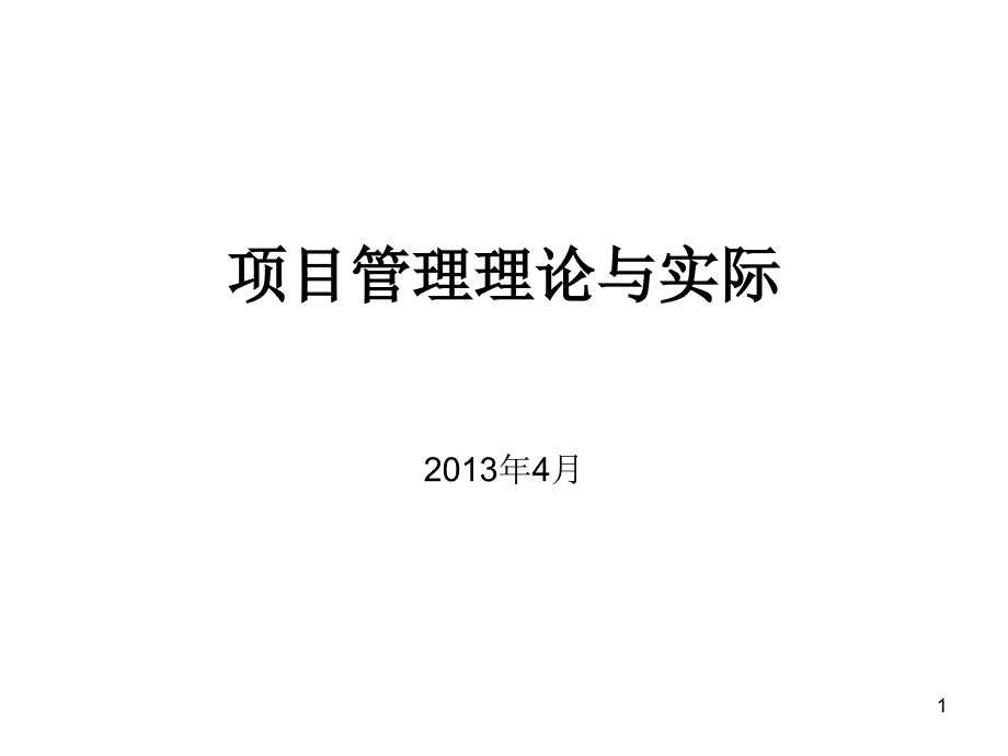 项目管理(理论和实际)_第1页