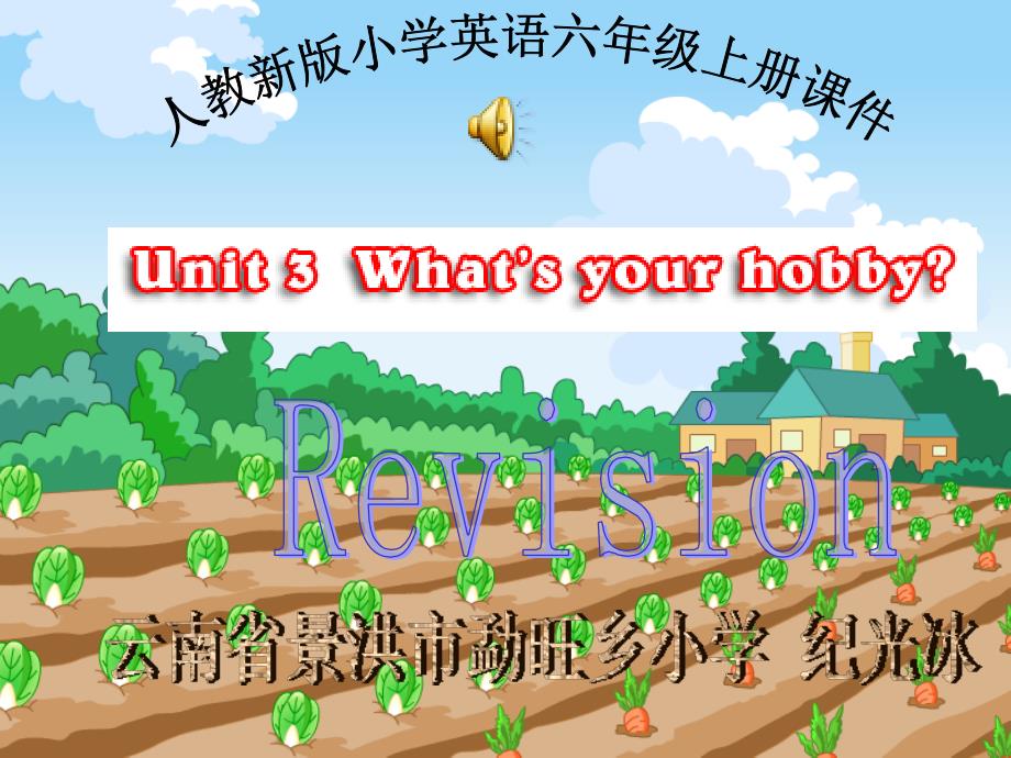 人教新版小学英语六年级上册第三单元课件 Unit 3 What is your hobby Revision_第1页