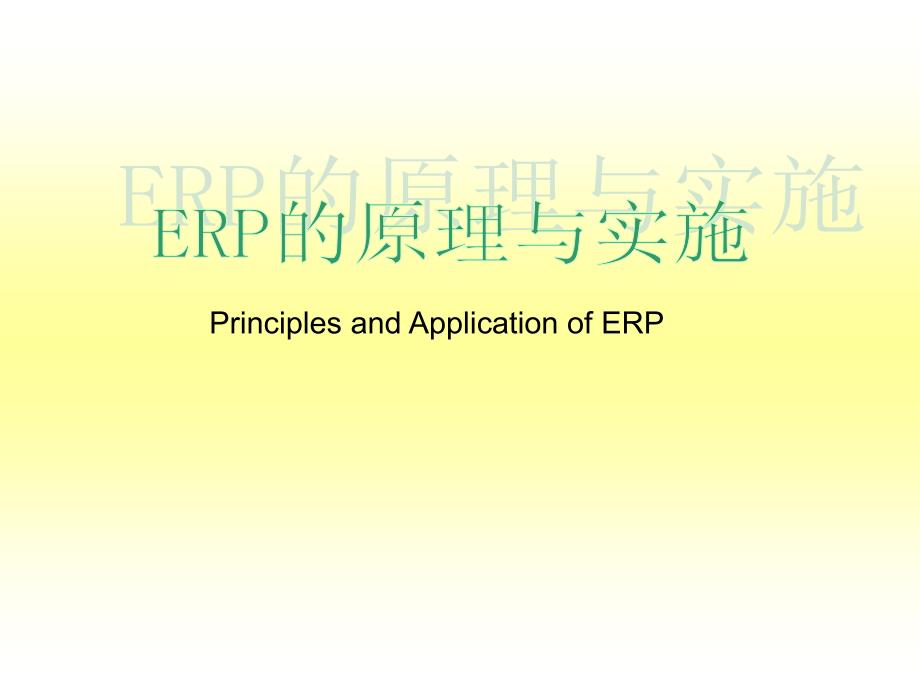 ERP原理与应用_第1页