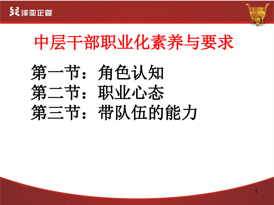 中层干部职业化素养与要求_第1页