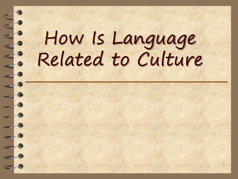 How Is Language Related to Culture_第1页