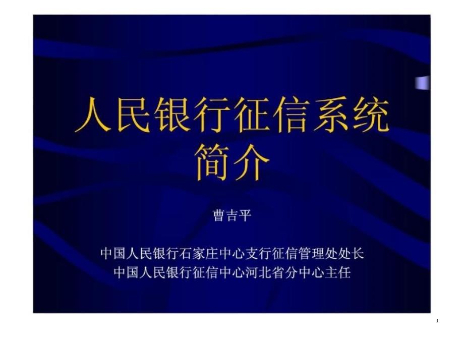 人民银行征信系统简介_第1页