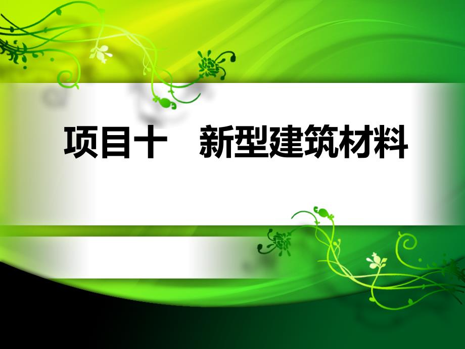 新型建筑材料项目讲义_第1页