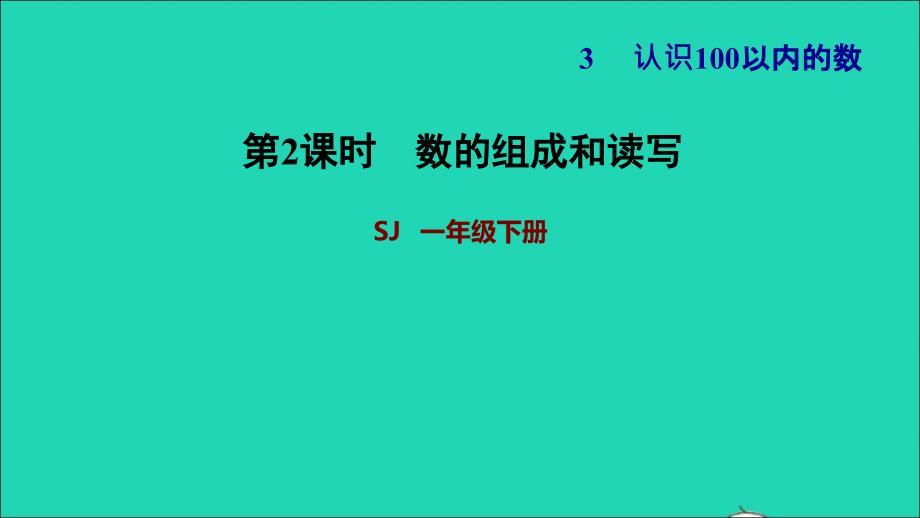 2022一年级数学下册第3单元认识100以内的数第2课时数的组成和读写数的组成和读写习题课件苏教版_第1页