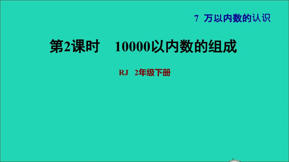 2022二年级数学下册第7单元万以内数的认识第4课时认识万以内的数及其组成10000以内数的组成习题课件新人教版_第1页