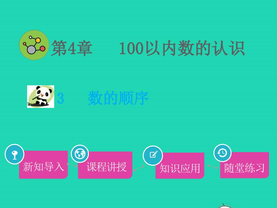 一年级数学下册第4章100以内数的认识3数的顺序教学课件新人教版_第1页