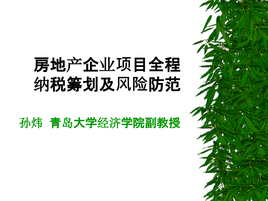 房地产企业项目期纳税筹划及税收风险防范_第1页