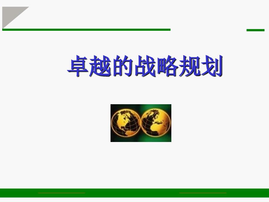 卓越的战略规划制定分解实施与评价_第1页