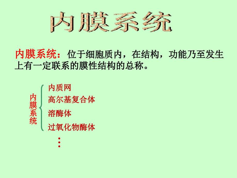 大学医学细胞生物学内膜系统 上 课件_第1页