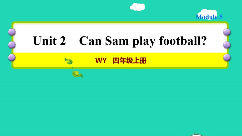 2021秋四年级英语上册Module5Unit2CanSamplayfootball习题课件外研版三起20220115273_第1页